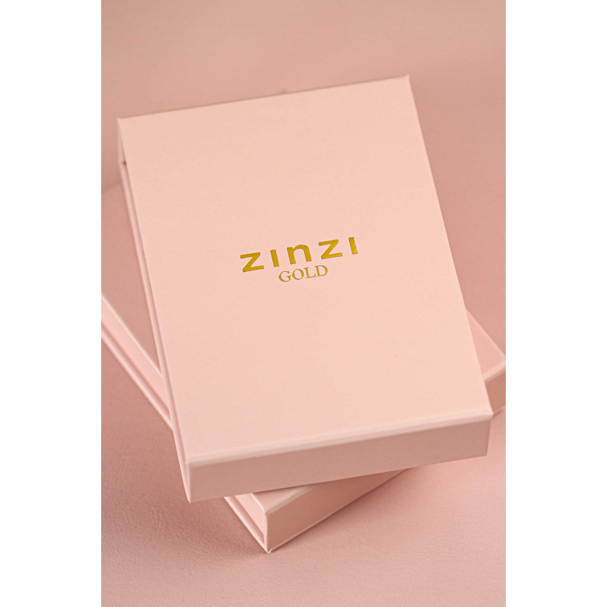 Zinzi Gravures ZGC312 14-karaat gouden glanzende ketting met hart hanger 8 mm - Lengte 40-43 cm