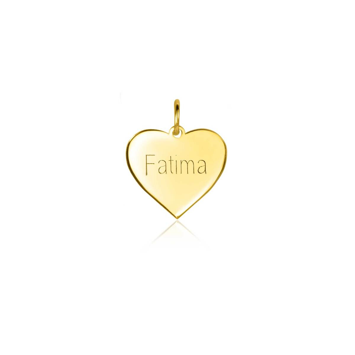 Zinzi Gravures ZGH363-11 14-karaat gouden hartjes graveerhanger 11 mm breed - Hoogte 13.5 mm