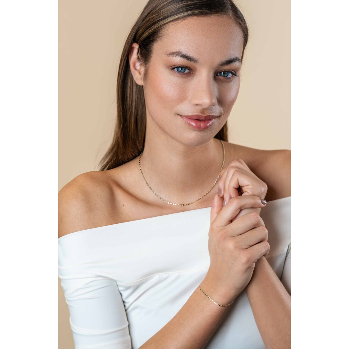 Zinzi Liekes Favorieten ZGA497 gouden schakelarmband glanzend 1.7 mm breed - Lengte 17-19 cm