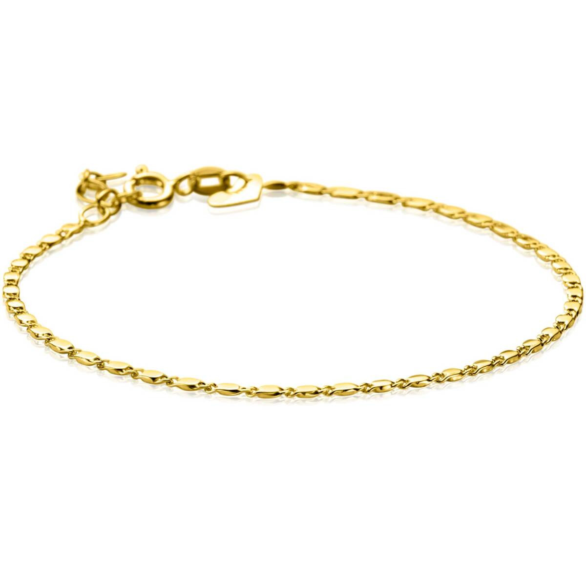 Zinzi Liekes Favorieten ZGA497 gouden schakelarmband glanzend 1.7 mm breed - Lengte 17-19 cm
