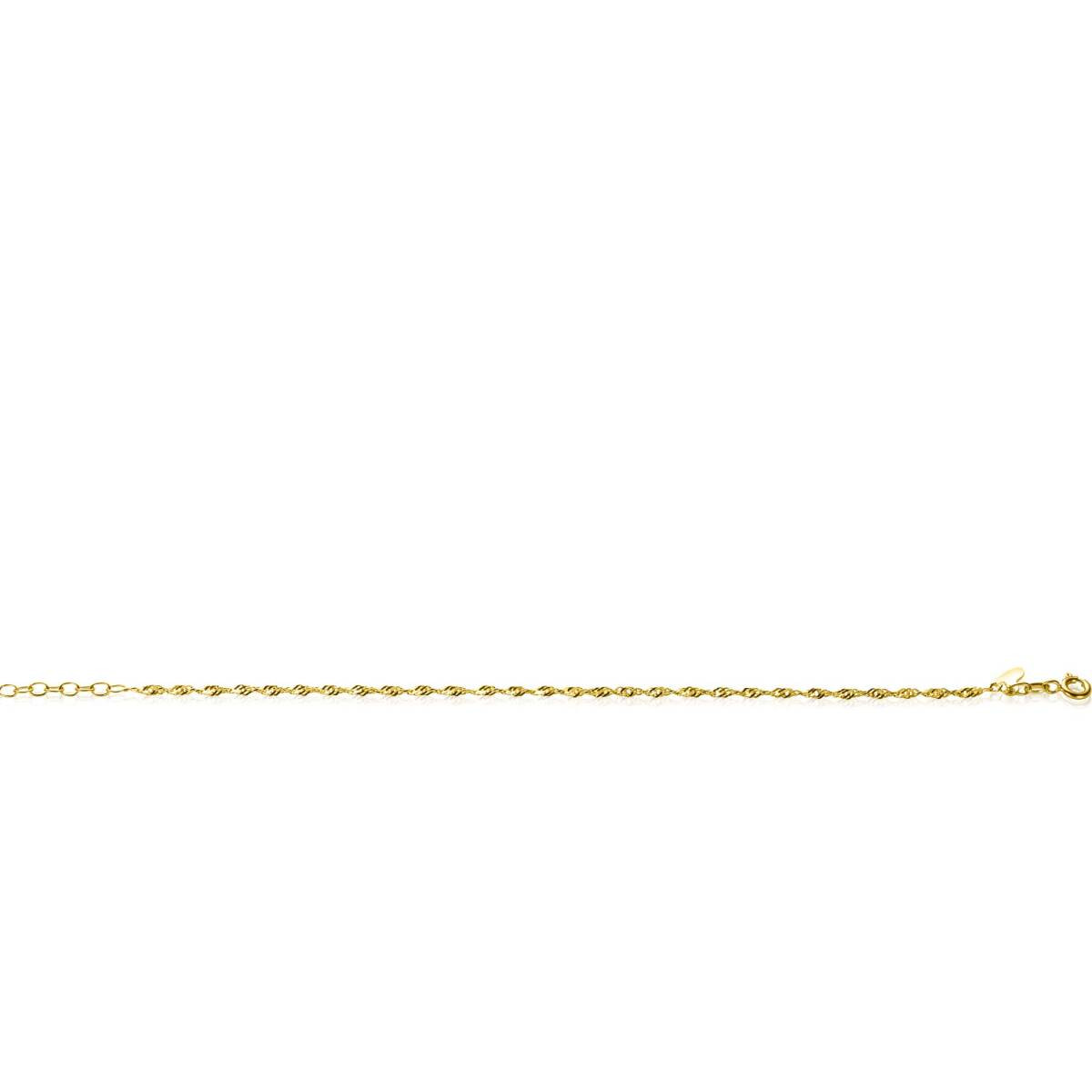 Zinzi Liekes Favorieten ZGA501 gouden armband met singapore schakels 1.8 mm breed - Lengte 17-19 cm