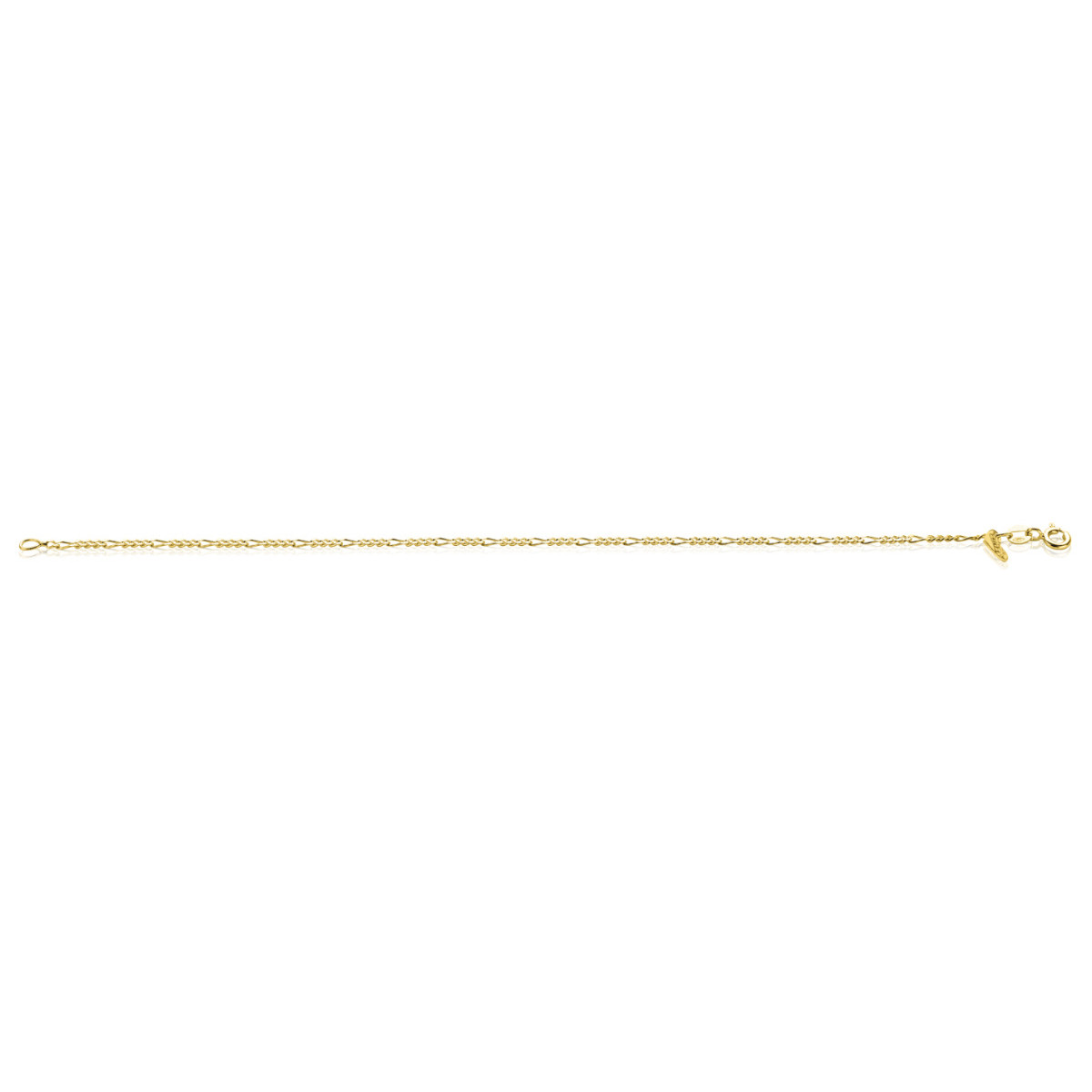 Zinzi ZGA294 14-karaat gouden figaro schakelarmband 1.5 mm breed - Lengte 18 cm