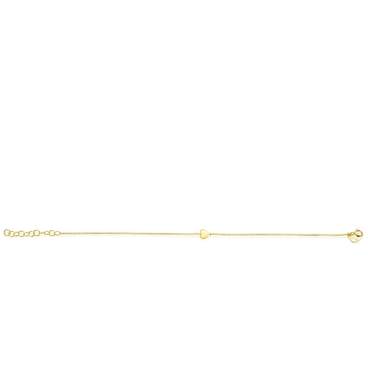 Zinzi ZGA312 14-karaat gouden armband met hart 5.7 mm breed - Lengte 16-19 cm