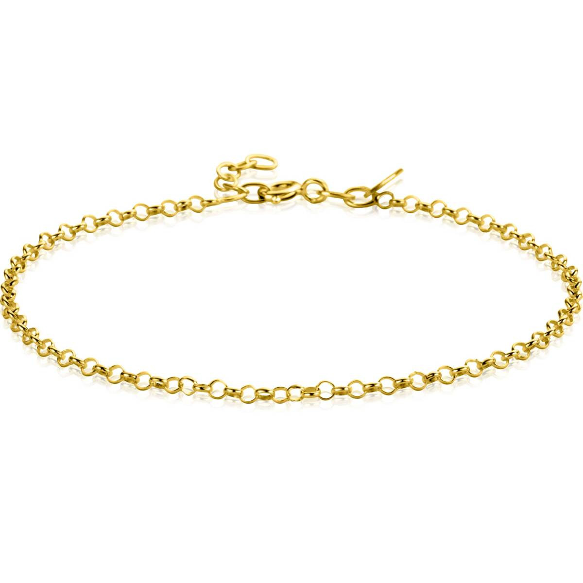 Zinzi ZGA441 gouden armband met jasseron schakels 2.2 mm breed - Lengte 18-20 cm