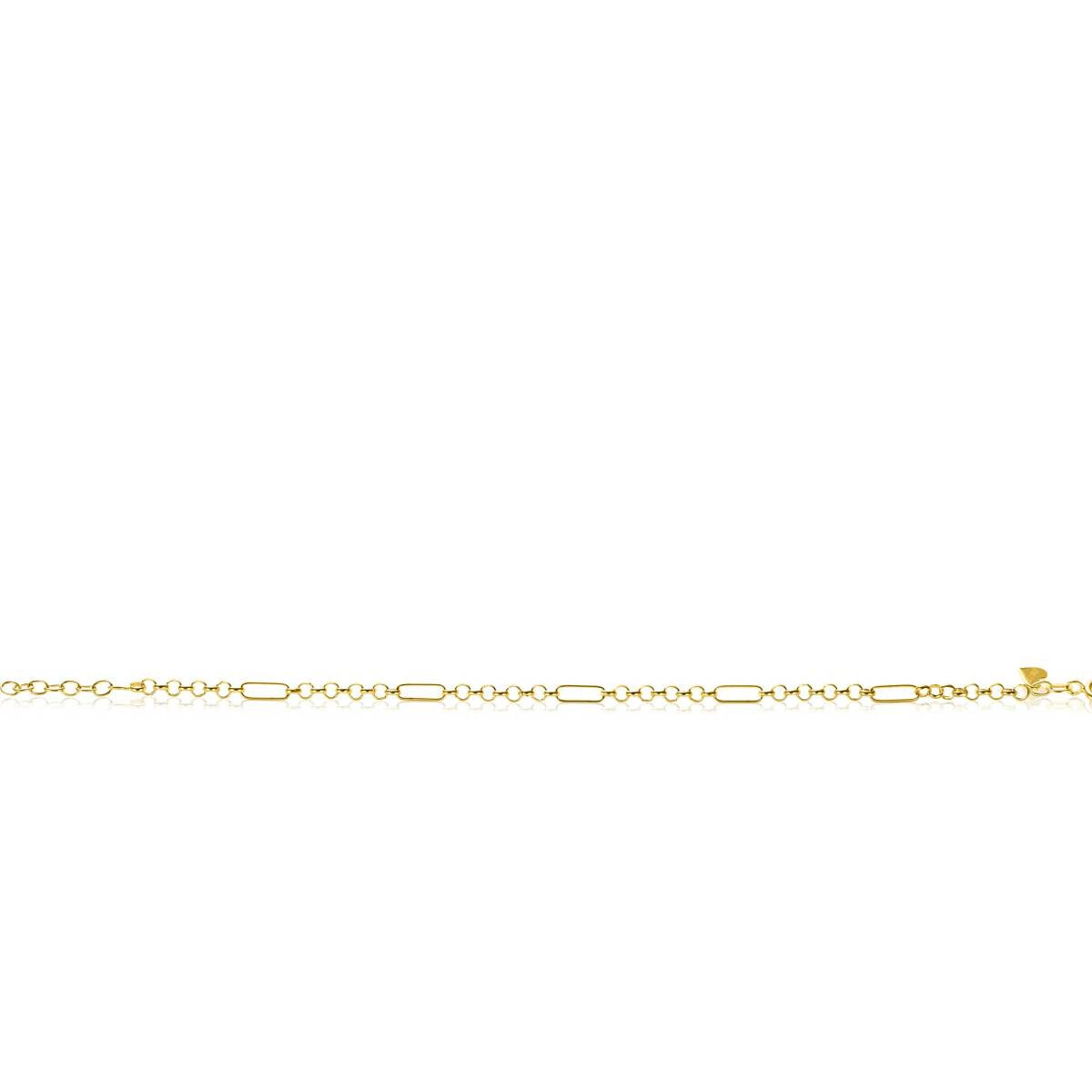 Zinzi ZGA495 14-karaat gouden armband met jasseron en paperclip schakels 3 mm breed - Lengte 17-19 cm