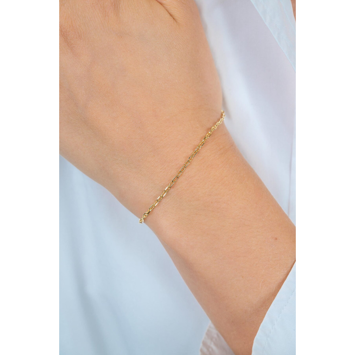 Zinzi ZGA577 gouden armband met marine schakels 2 mm breed - Lengte 18.5 cm