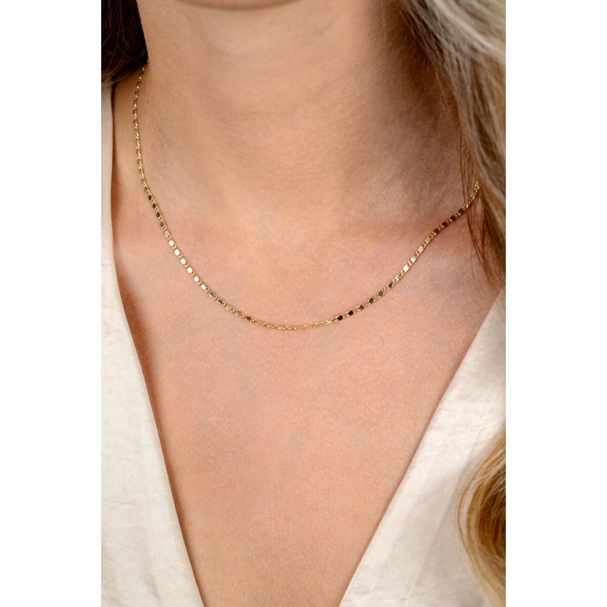 Zinzi ZGC497 gouden schakelketting 1.7 mm breed - Lengte 41-43 cm
