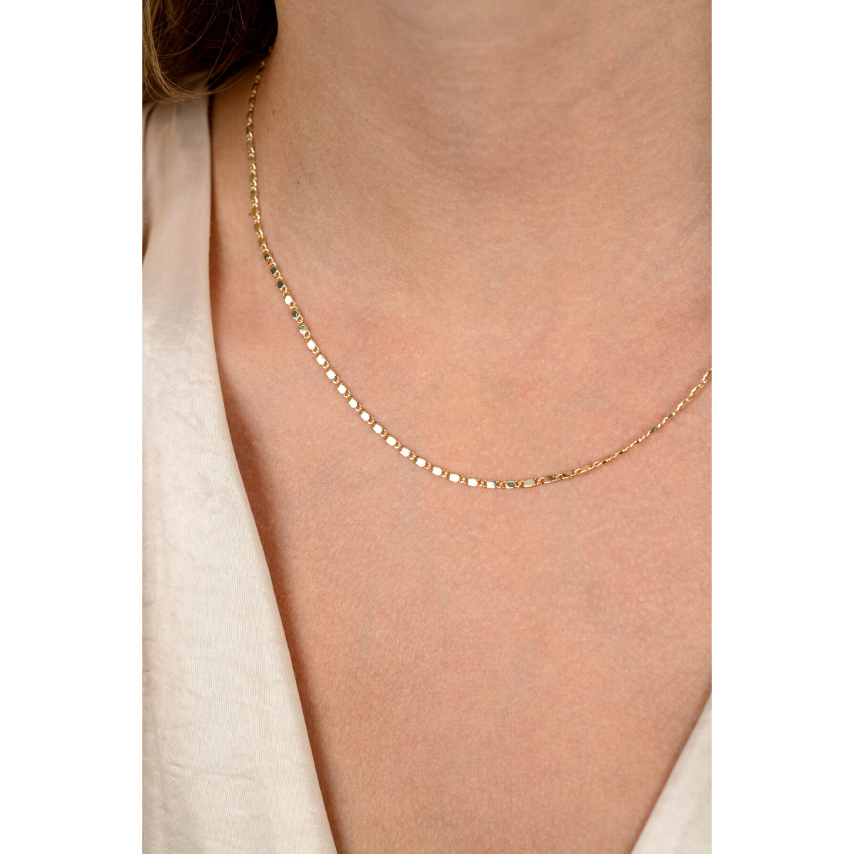 Zinzi ZGC497 gouden schakelketting 1.7 mm breed - Lengte 41-43 cm
