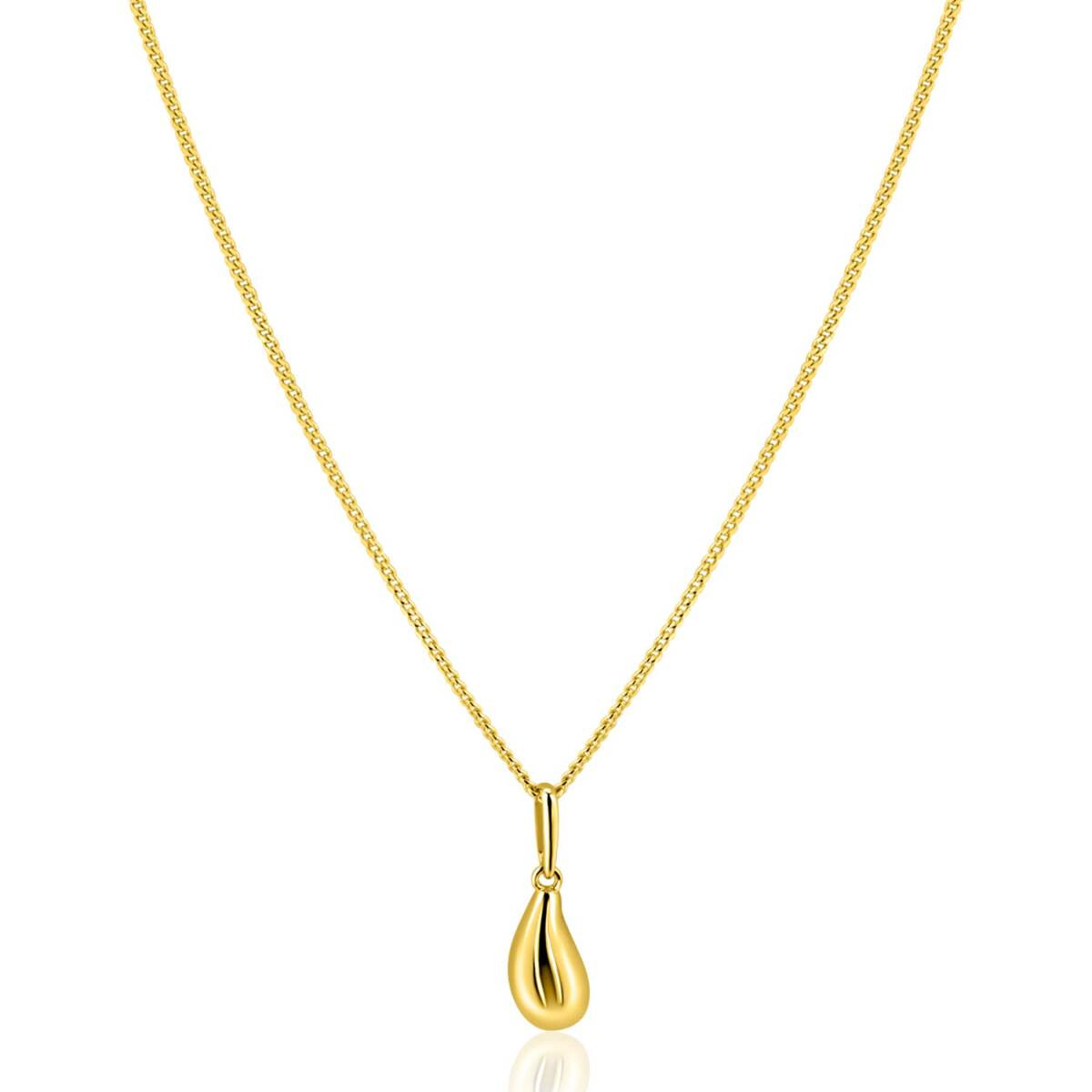 Zinzi ZGH558 14-karaat gouden hanger met druppelvorm 5 mm breed - Hoogte 15 mm