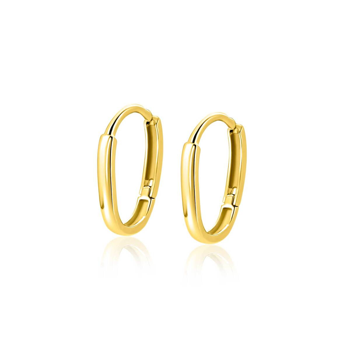 Zinzi ZGO565 gouden oorringen ovaal 1.9 mm breed - Diameter 13 mm
