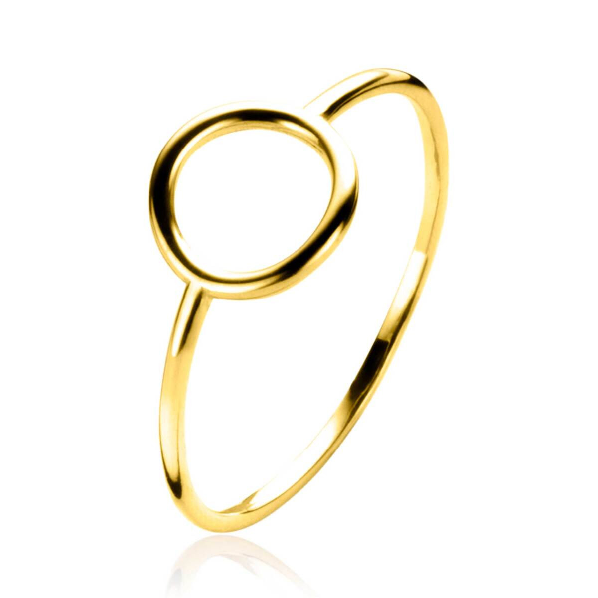 Zinzi ZGR377 gouden ring met open rond element 8.1 mm breed