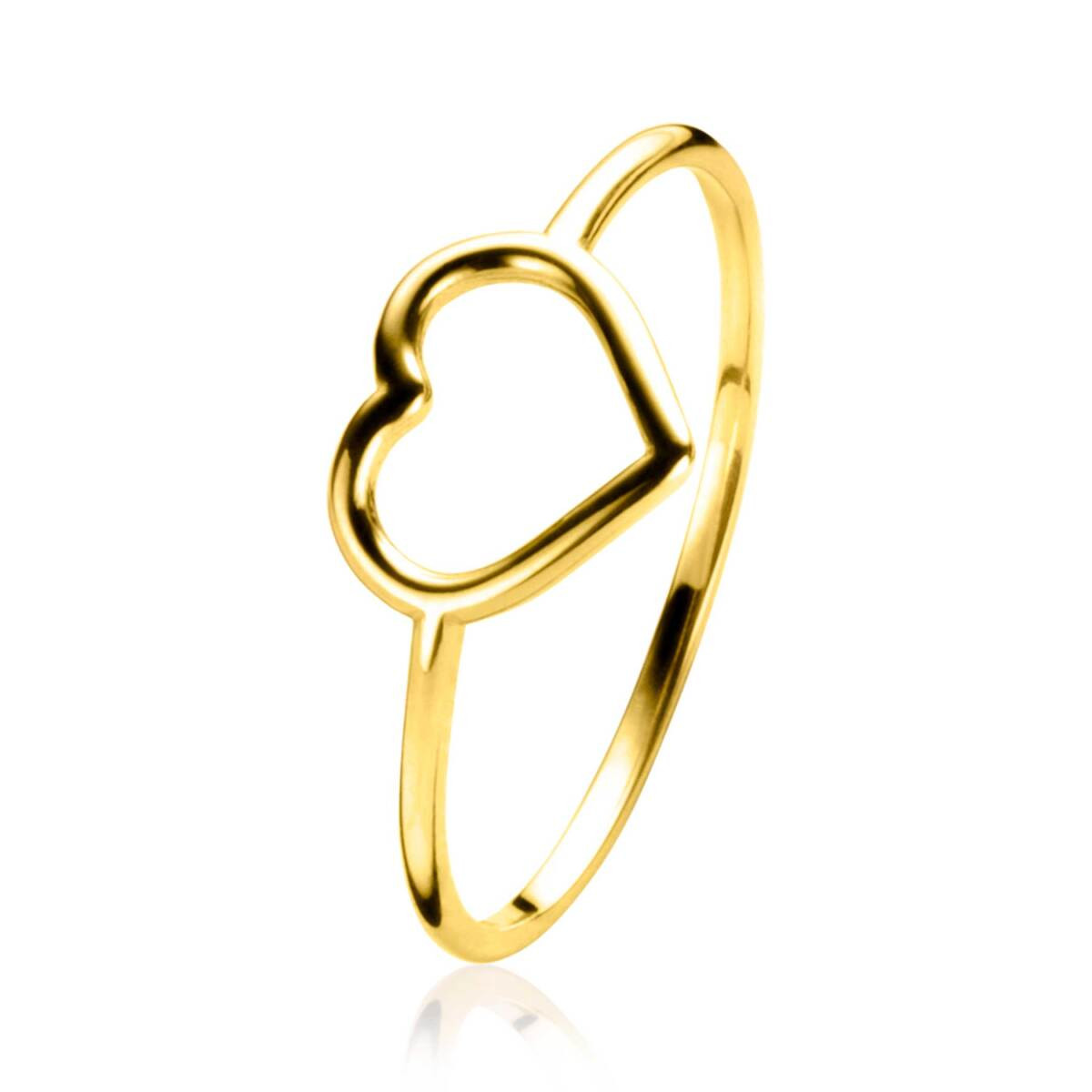Zinzi ZGR378 gouden ring met open hart 8.3 mm breed