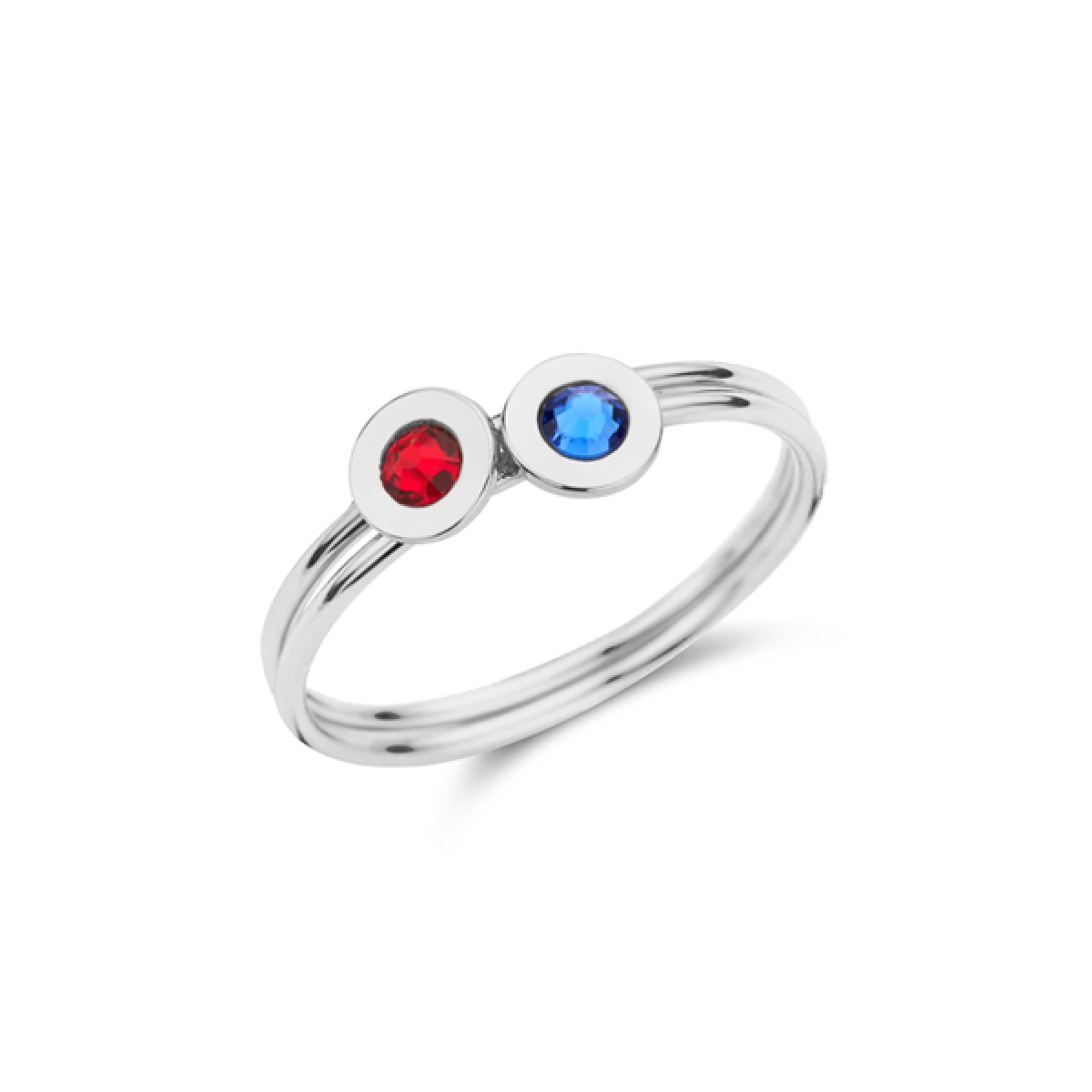 Names4ever zilveren ring met geboortesteen