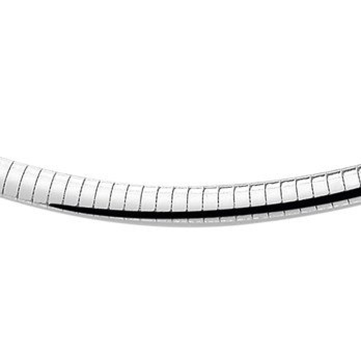 Zilveren omega ketting bol 6.0 mm