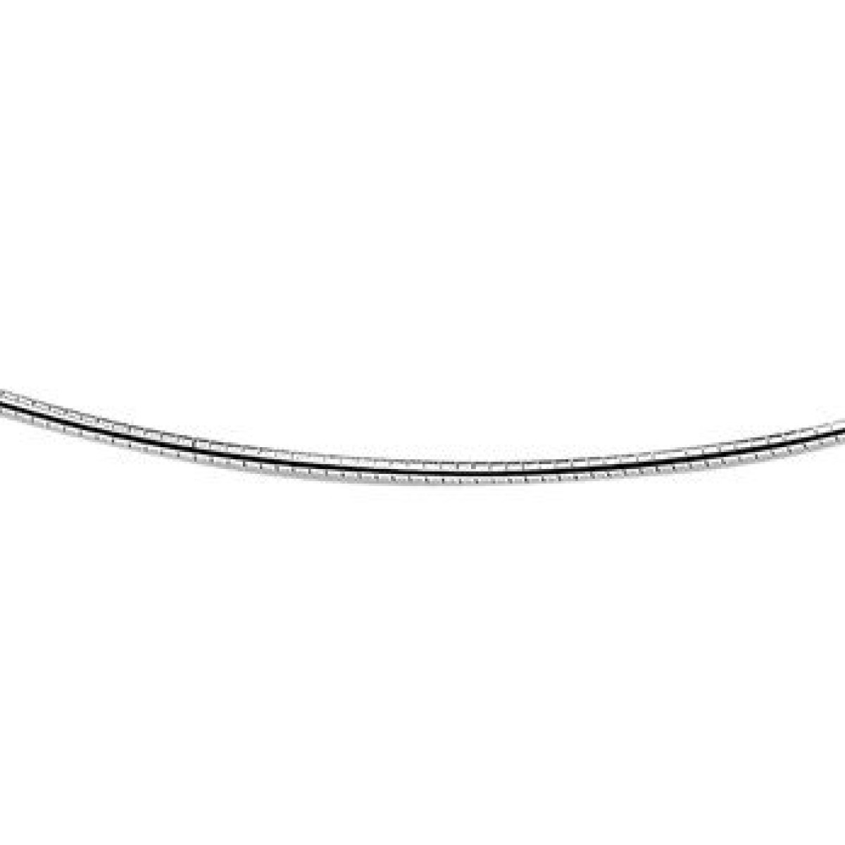 Zilveren omega ketting gerhodineerd 1.5 mm