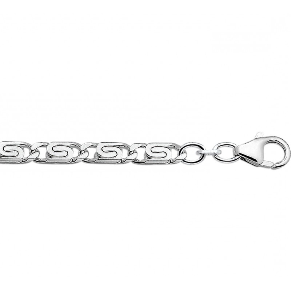 Zilveren schakelarmband 4.5 mm