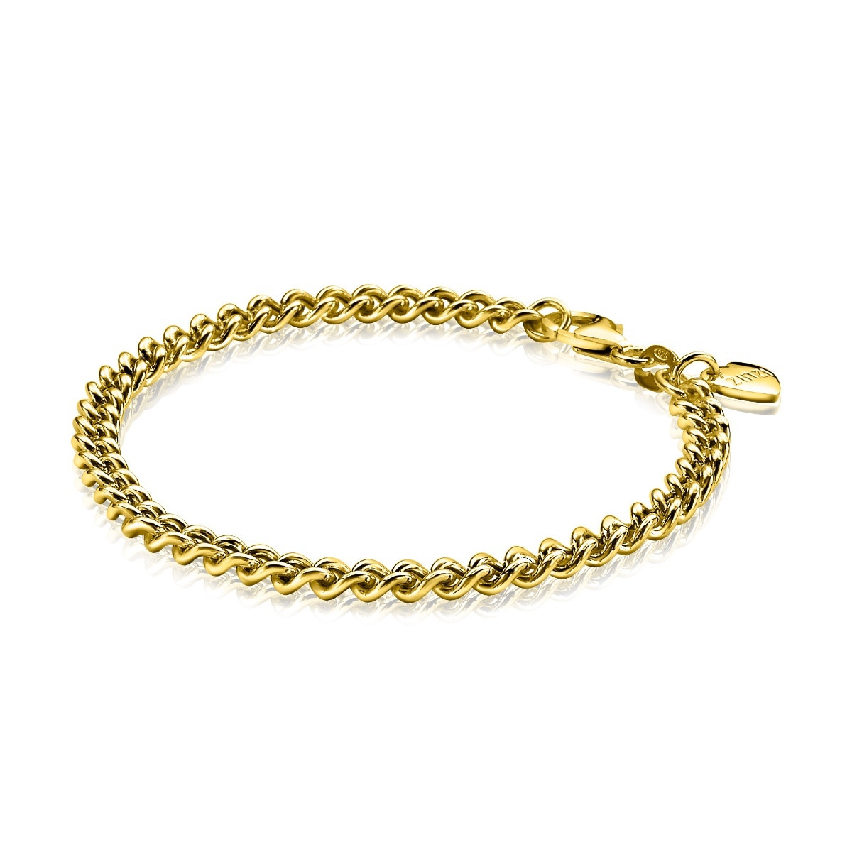 Zinzi Chain ZIA1414G goudkleurige gourmet schakelarmband 4.5 mm breed - Lengte 18.5 cm