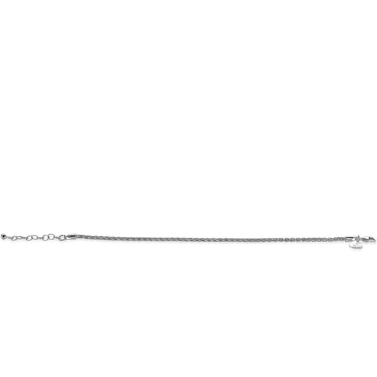 Zinzi Chain ZIA1931 zilveren armband met vossenstaart schakels 2 mm breed - Lengte 16.5-20 cm