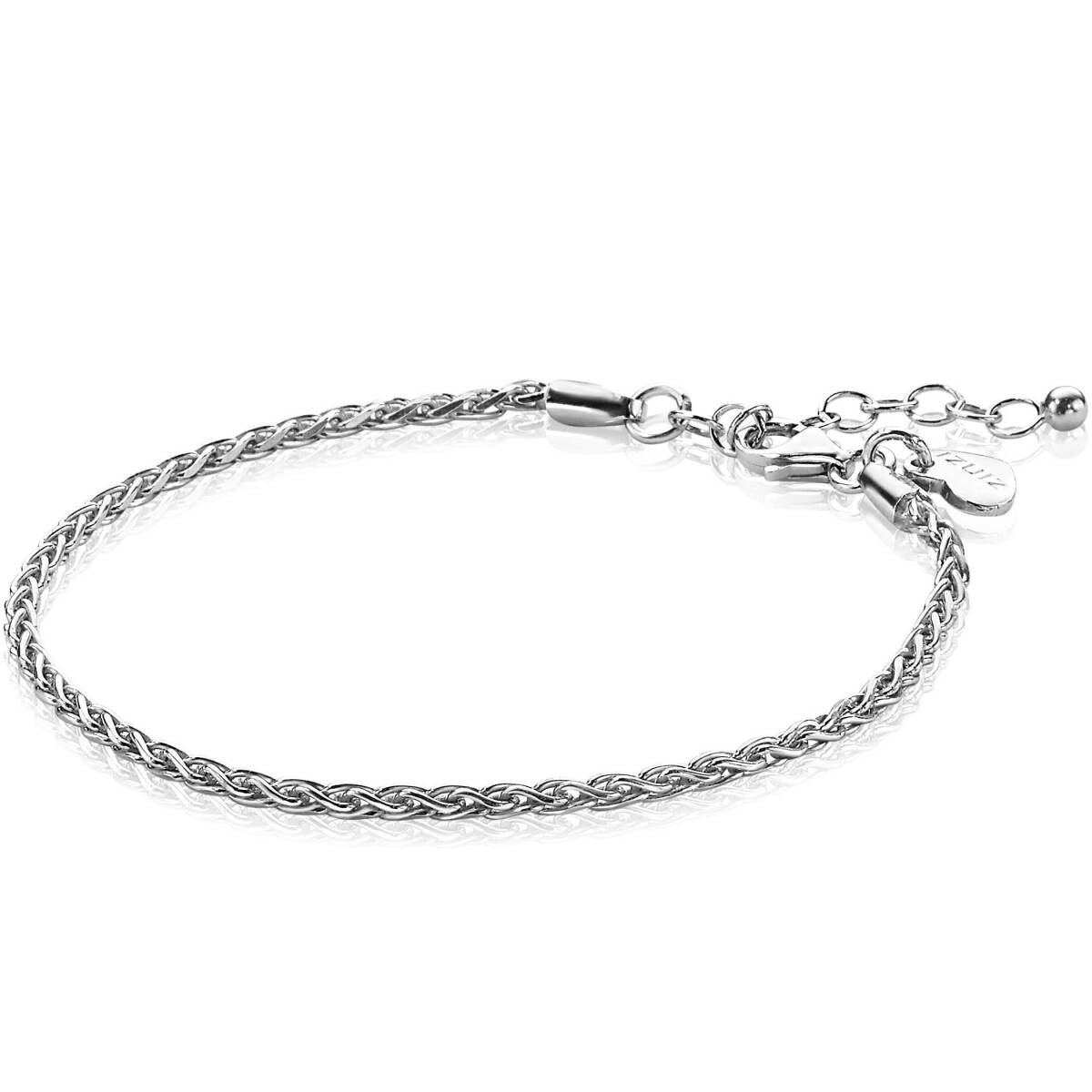 Zinzi Chain ZIA1931 zilveren armband met vossenstaart schakels 2 mm breed - Lengte 16.5-20 cm