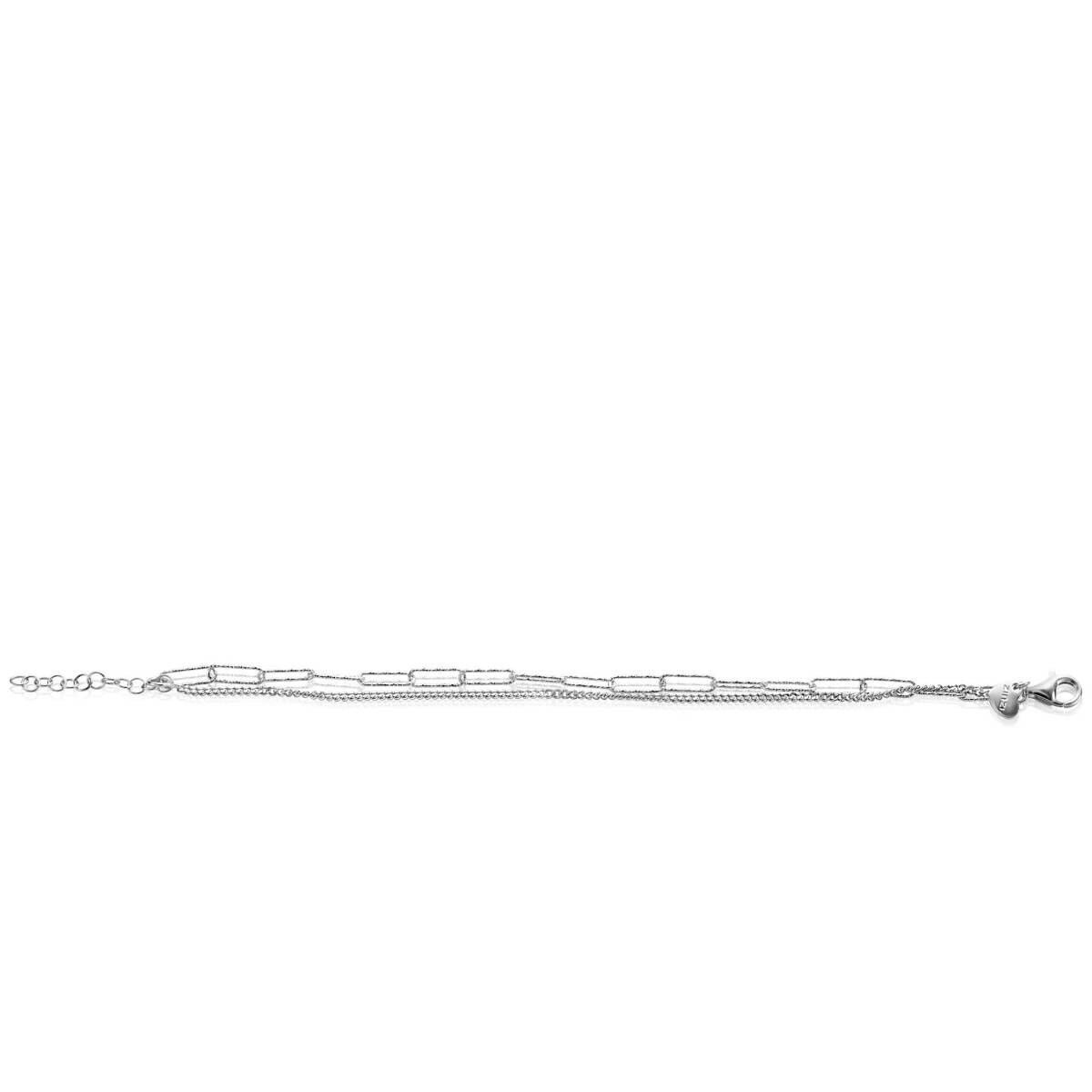 Zinzi Chain ZIA2367 zilveren armband met paperclip en gourmet schakels 5 mm breed - Lengte 17-20 cm