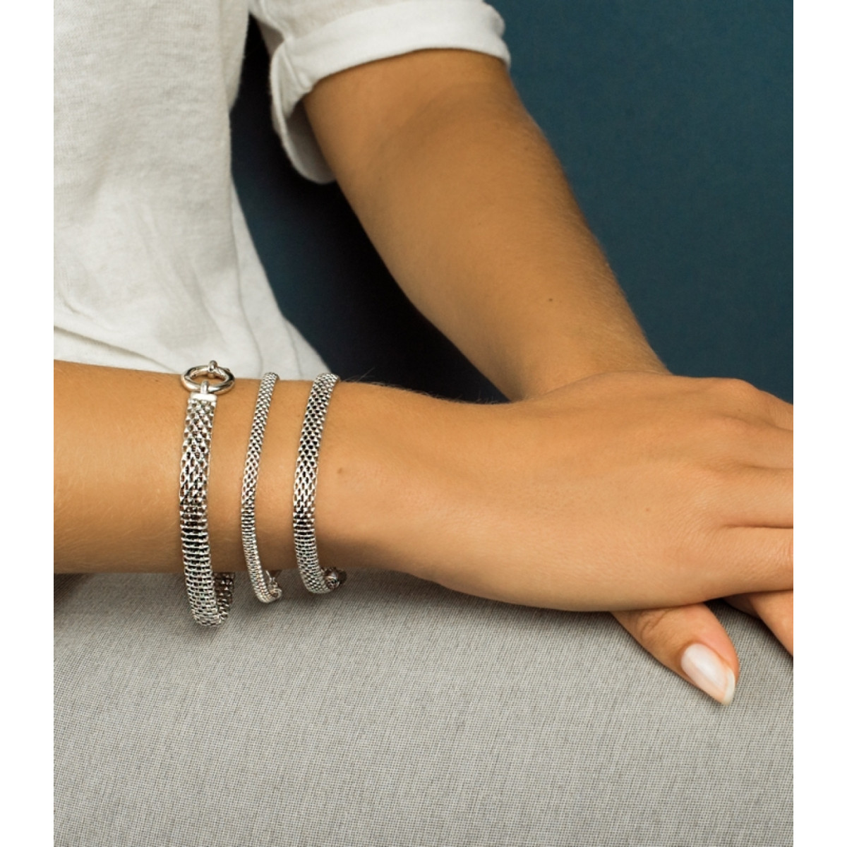Zinzi Chain ZIA879 zilveren armband met open ronde schakels 6 mm breed - Lengte 18.5 cm