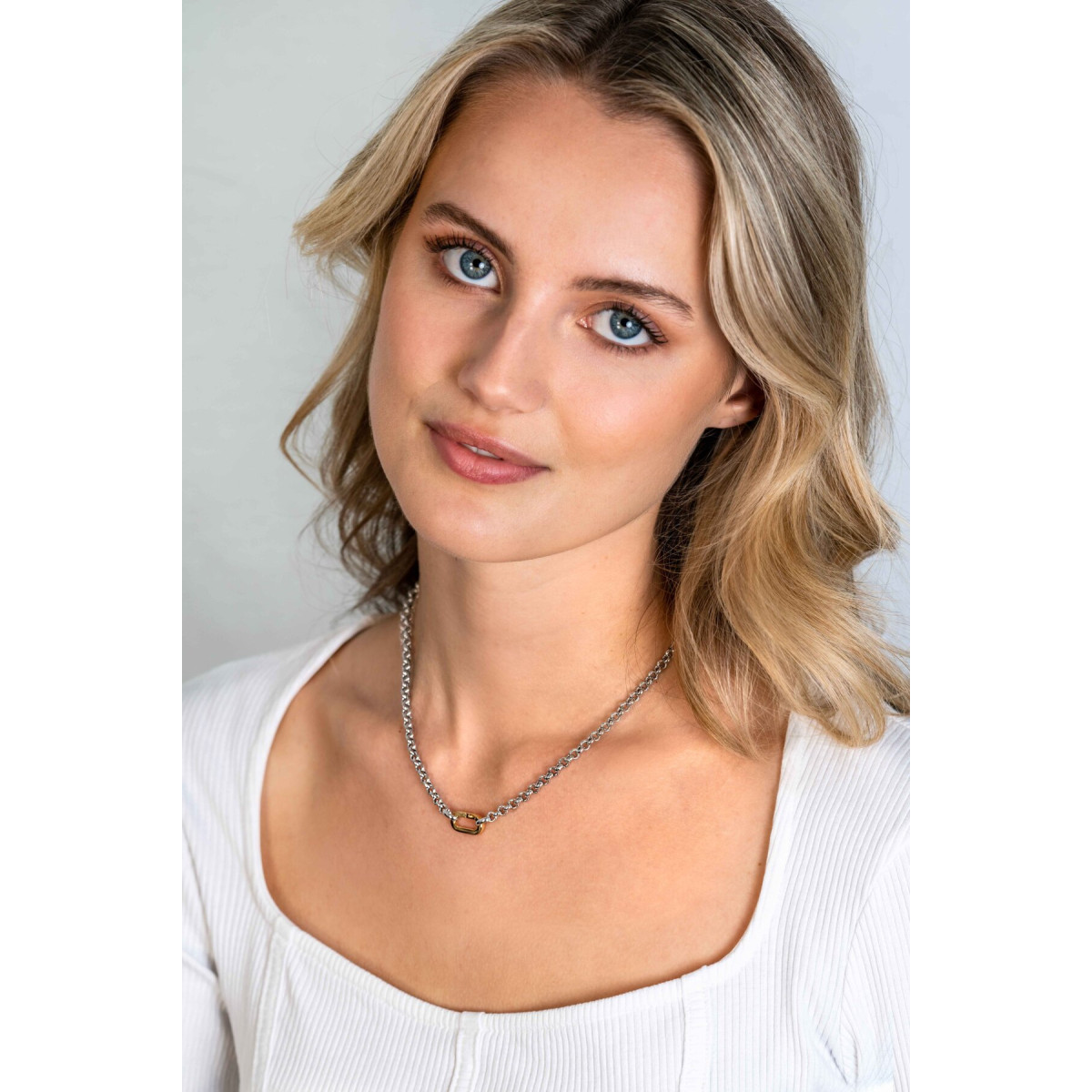 Zinzi Chain ZIC2377 zilveren jasseron ketting met ovaal detail 4.4 mm breed - Lengte 42 cm