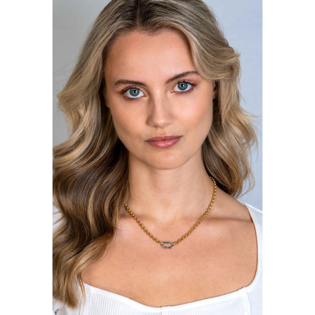 Zinzi Chain ZIC2377G goudkleurige jasseron schakelketting 4.4 mm breed - Lengte 42 cm