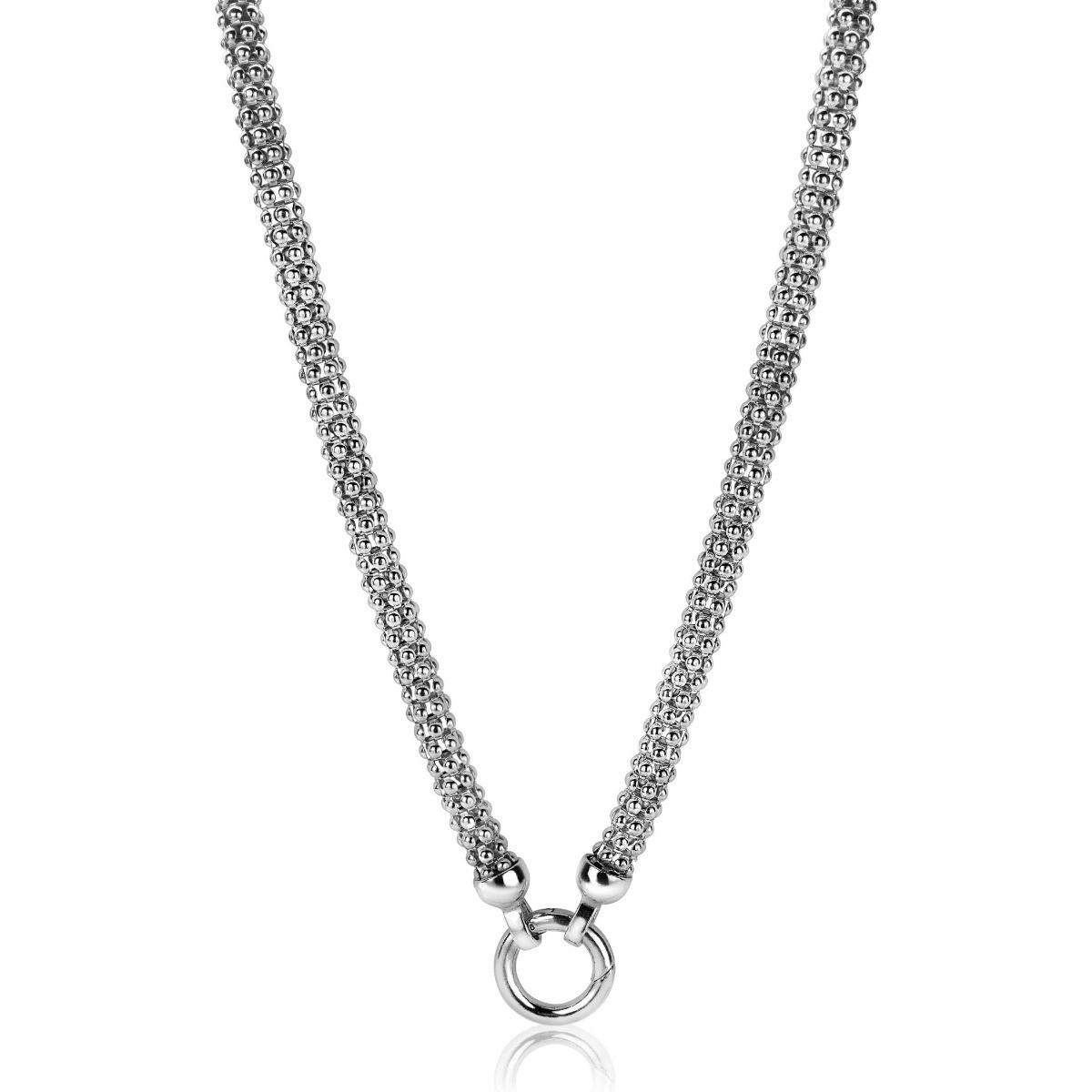 Zinzi Chain ZIC733 zilveren schakelketting met ronde schakels - Lengte 45 cm