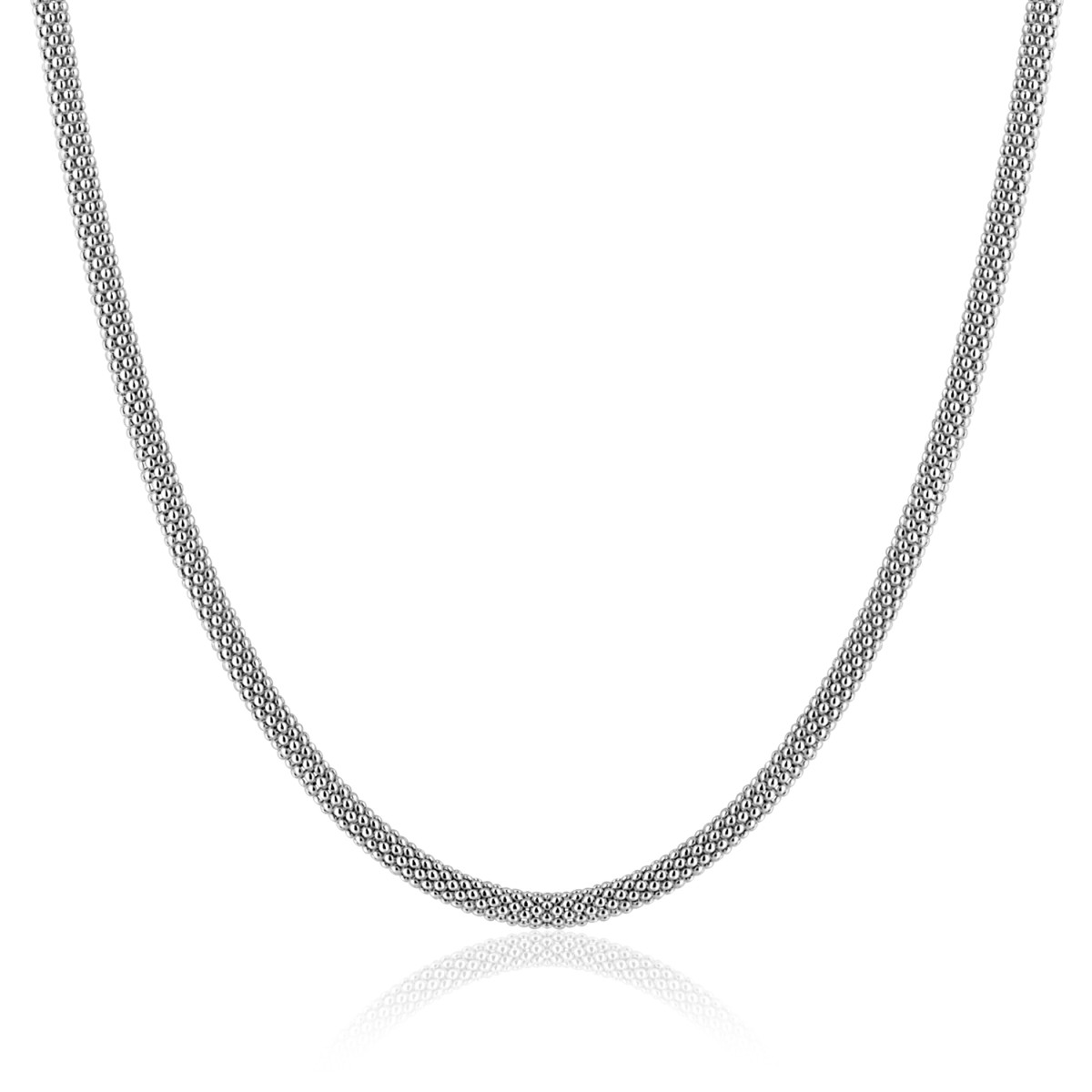 Zinzi Fatima's Favorieten ZIC2765 zilveren schakelketting 3 mm breed - Lengte 42 cm