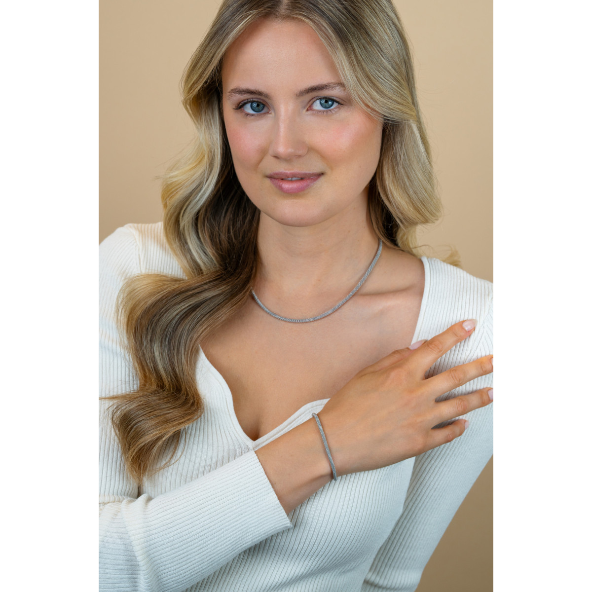 Zinzi Fatima's Favorieten ZIC2765 zilveren schakelketting 3 mm breed - Lengte 42 cm