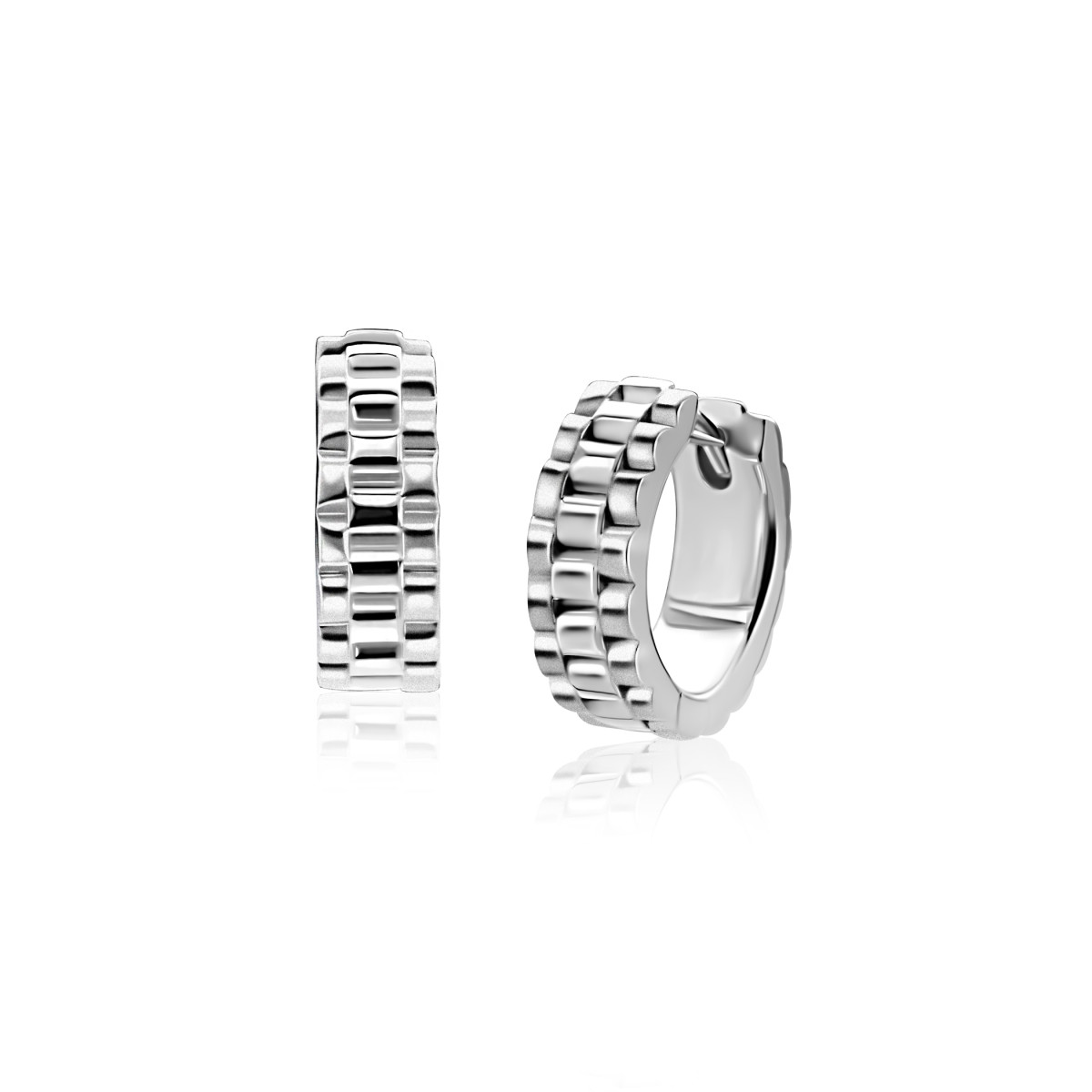 Zinzi Fatima's Favorieten ZIO2736 zilveren oorringen rolex 5 mm breed - Diameter 15 mm