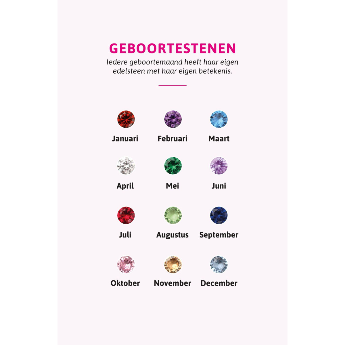 Zinzi Geboortestenen ZICRZ-OKT zilveren oorringen roze zirkonia oktober 2 mm breed - Diameter 13 mm