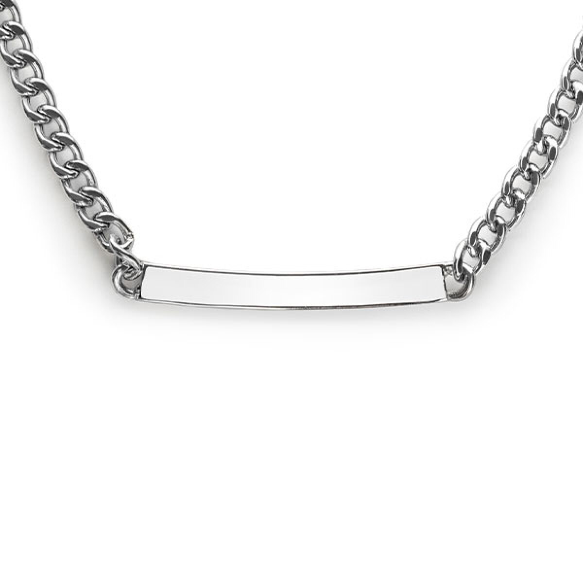 Zinzi Gravures ZIC2271 zilveren ketting plaat 4 mm breed - Lengte 40-45 cm