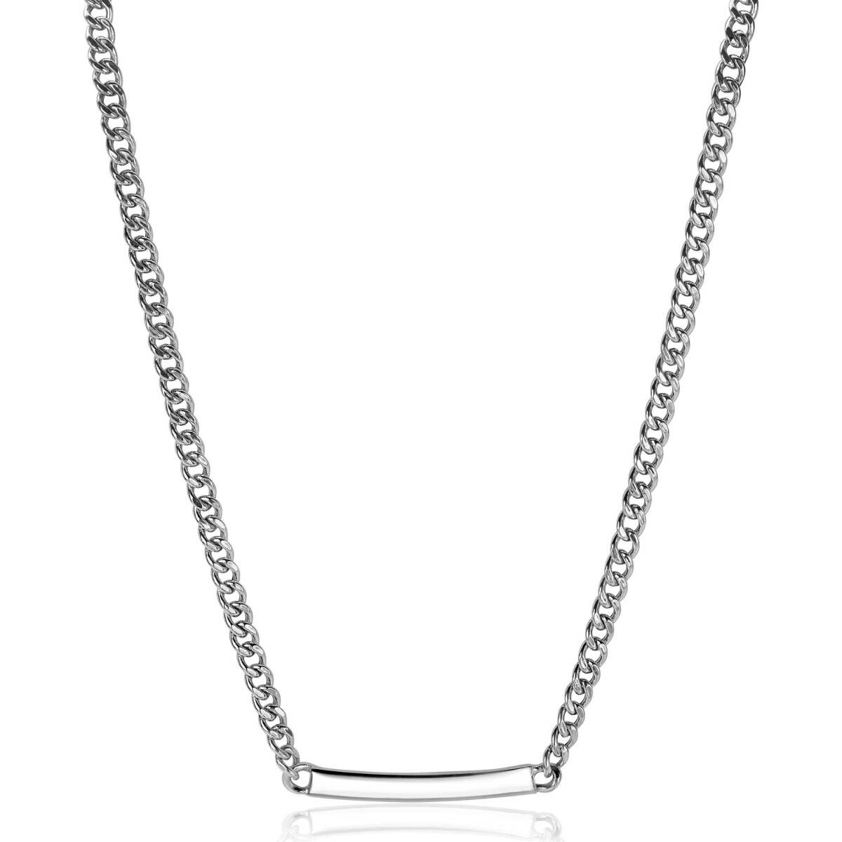 Zinzi Gravures ZIC2271 zilveren ketting plaat 4 mm breed - Lengte 40-45 cm