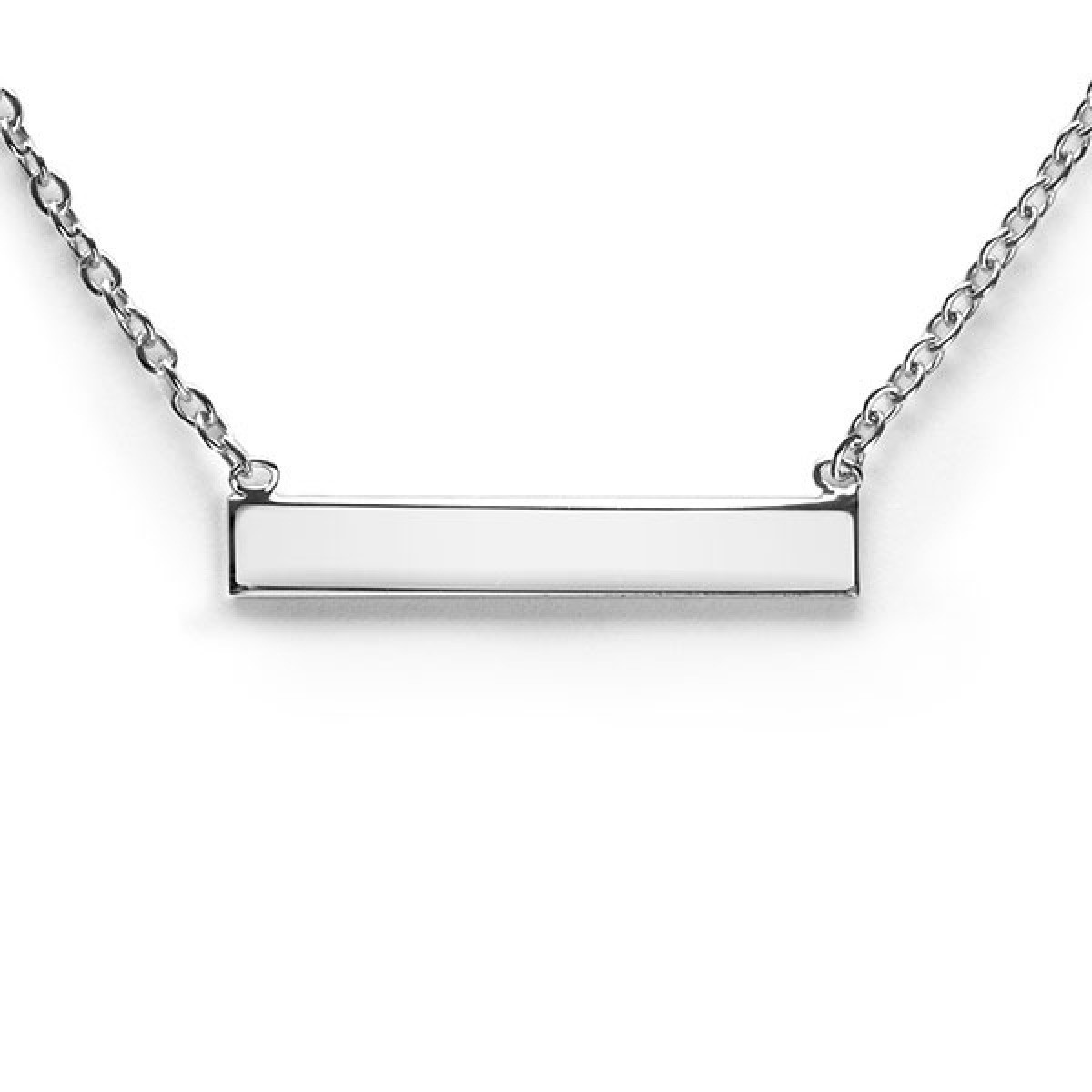 Zinzi Gravures ZIC2344 zilveren ketting met barhanger - Lengte 40-45 cm