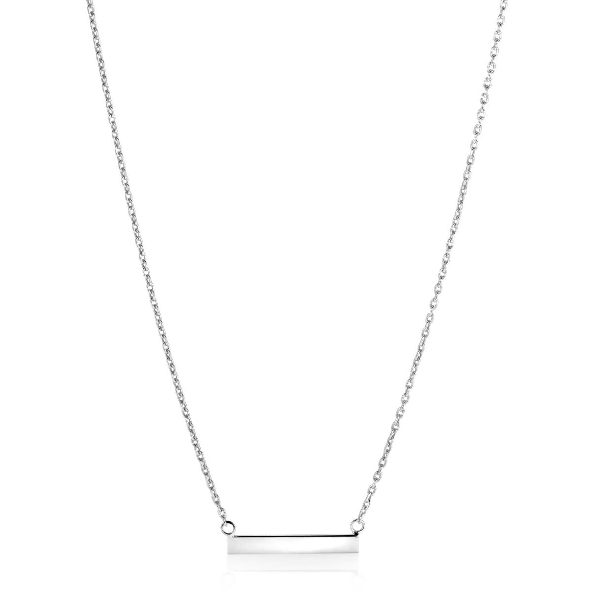 Zinzi Gravures ZIC2344 zilveren ketting met barhanger - Lengte 40-45 cm