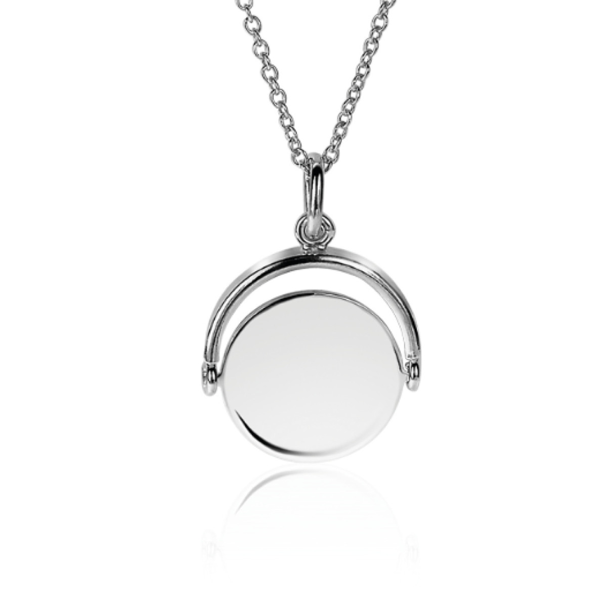 Zinzi Gravures ZIH2217 zilveren graveerhanger rond 18 mm breed - Hoogte 27 mm
