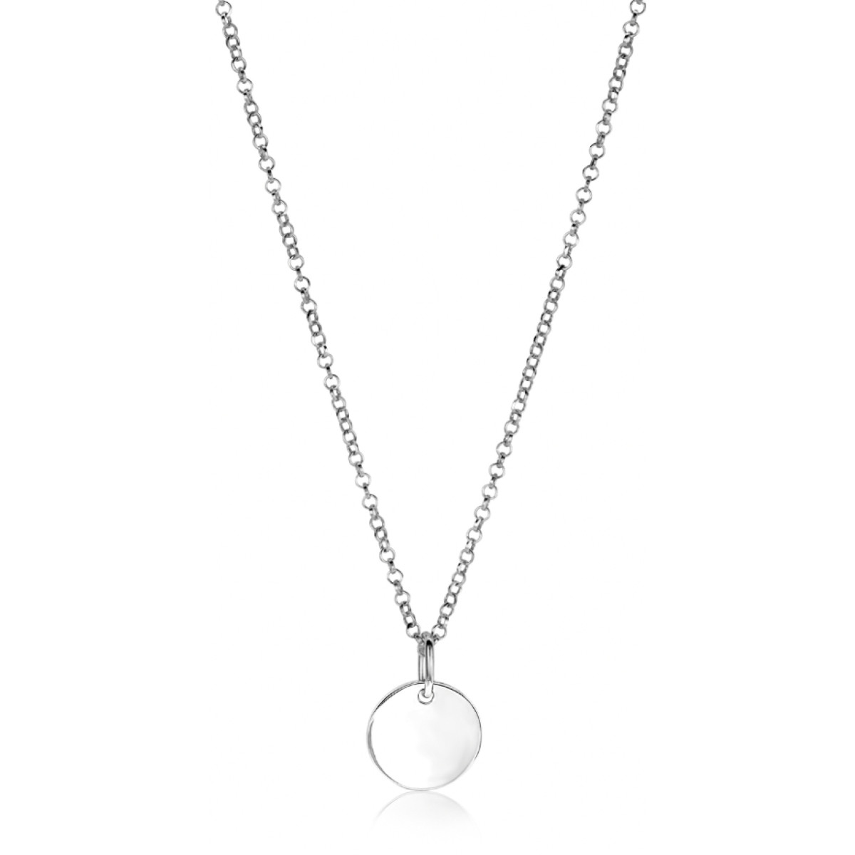 Zinzi Gravures ZIH2345-12 925 zilveren graveerhanger rond bolletje 12 mm breed - Hoogte 16.5 mm