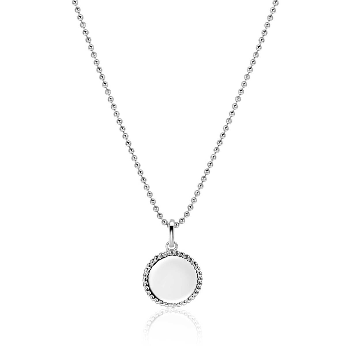 Zinzi Gravures ZIH2650 zilveren graveerhanger rond 12 mm breed - Hoogte 17.5 mm