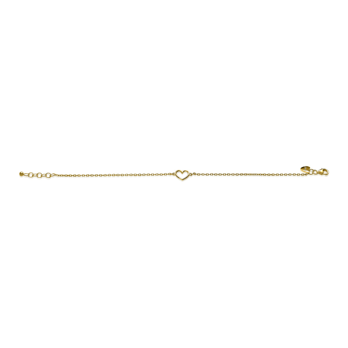 Zinzi Liekes Favorieten ZIA1420G goudkleurige armband met hartje 8.8 mm breed - Lengte 18-20 cm