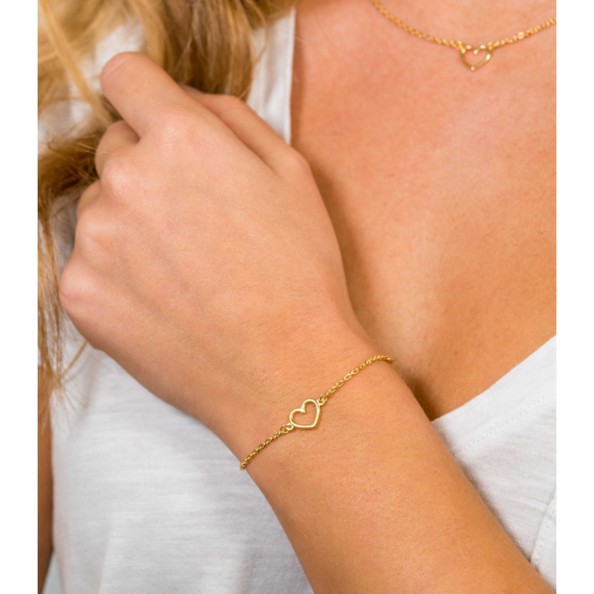 Zinzi Liekes Favorieten ZIA1420G goudkleurige armband met hartje 8.8 mm breed - Lengte 18-20 cm