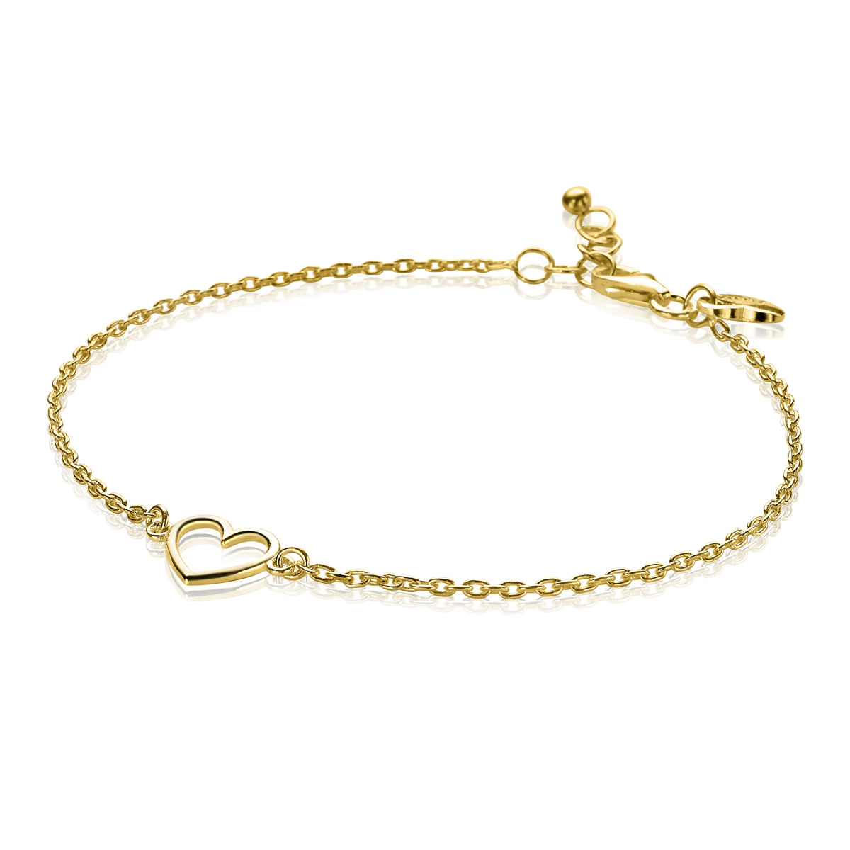 Zinzi Liekes Favorieten ZIA1420G goudkleurige armband met hartje 8.8 mm breed - Lengte 18-20 cm