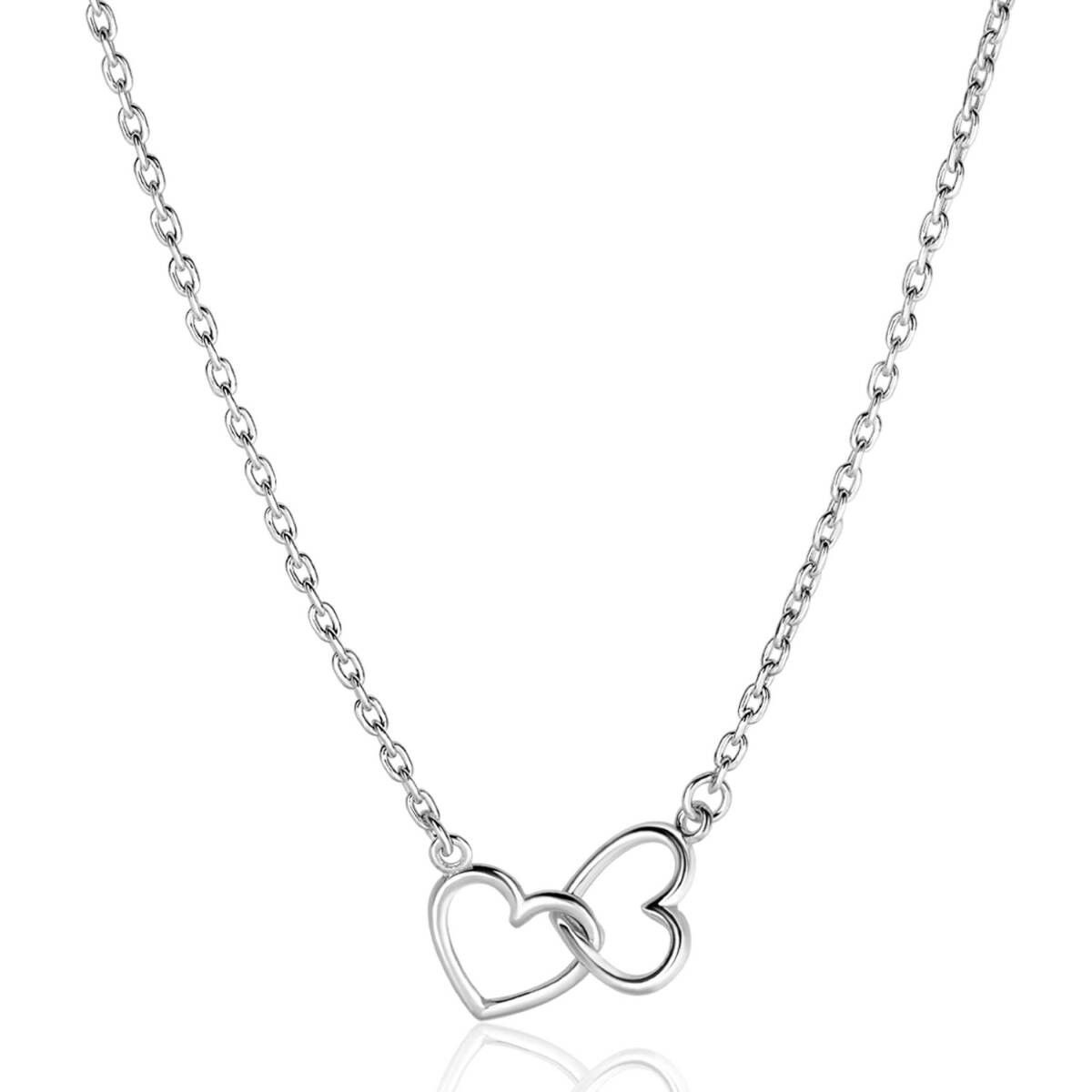 Zinzi Liekes Favorieten ZIC2513 ketting met hanger harten 9 mm breed - Lengte 40-45 cm