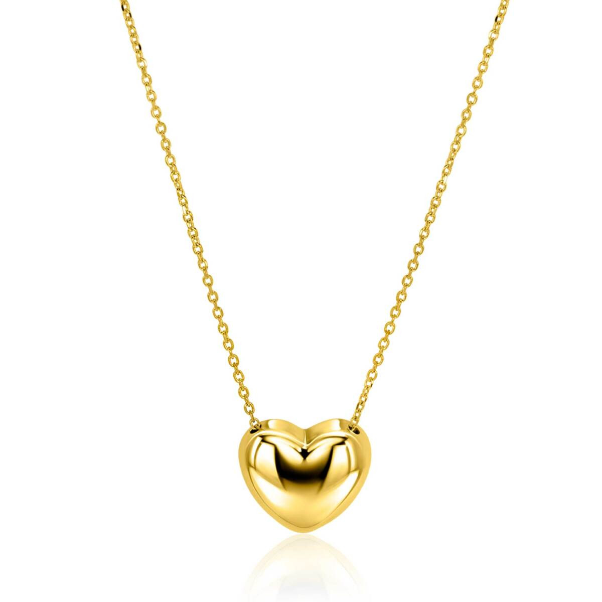 Zinzi Liekes Favorieten ZIC2672G goudkleurige ketting met hart hanger 15 mm - Lengte 40-45 cm