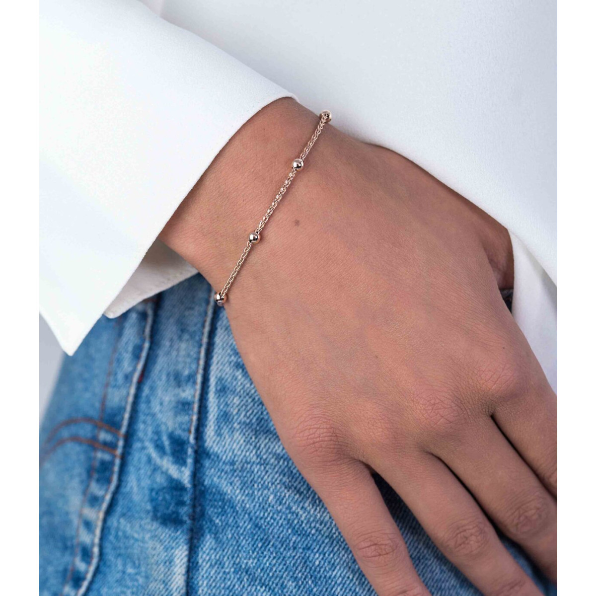 Zinzi roségekleurde fantasie armband ZIA1128R