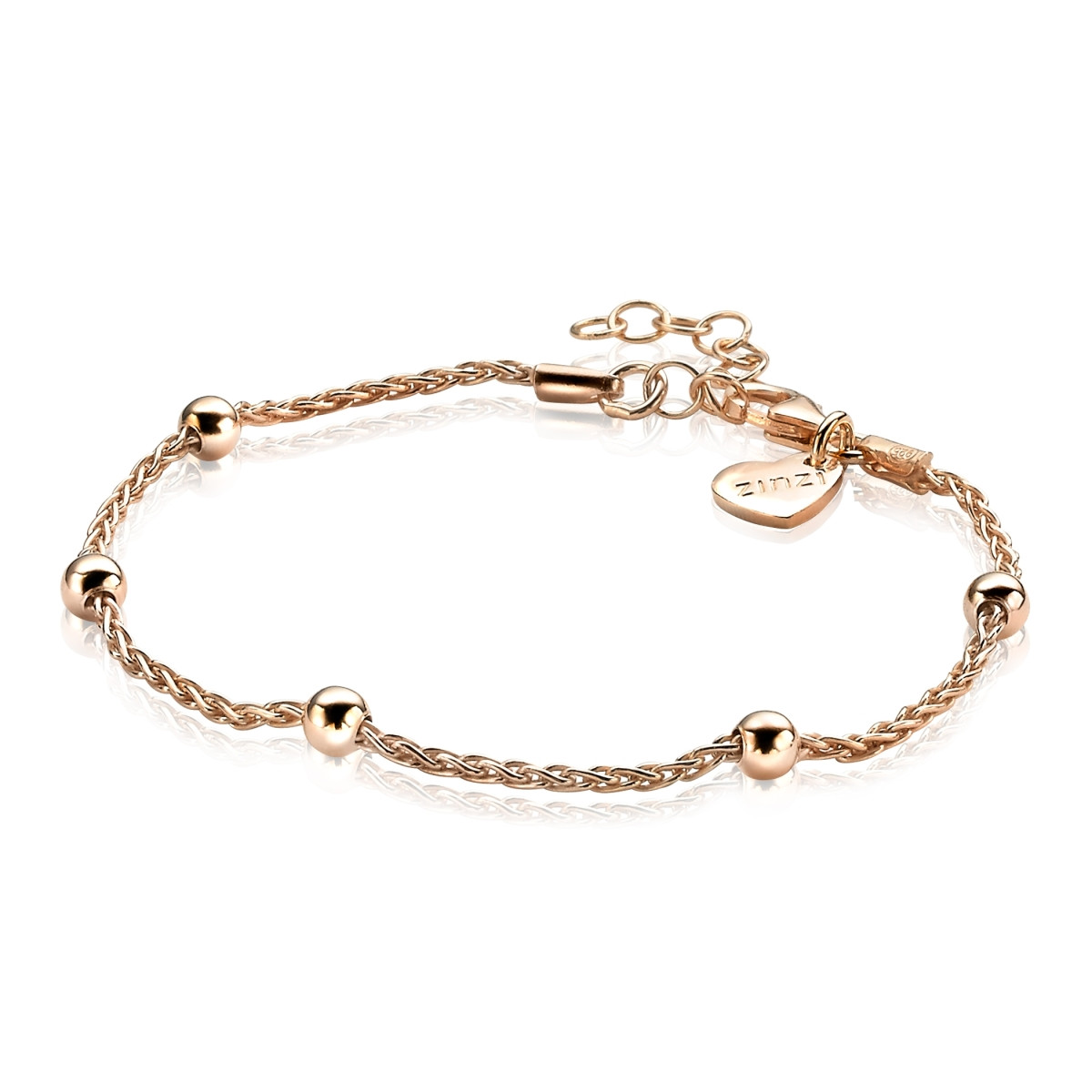 Zinzi roségekleurde fantasie armband ZIA1128R