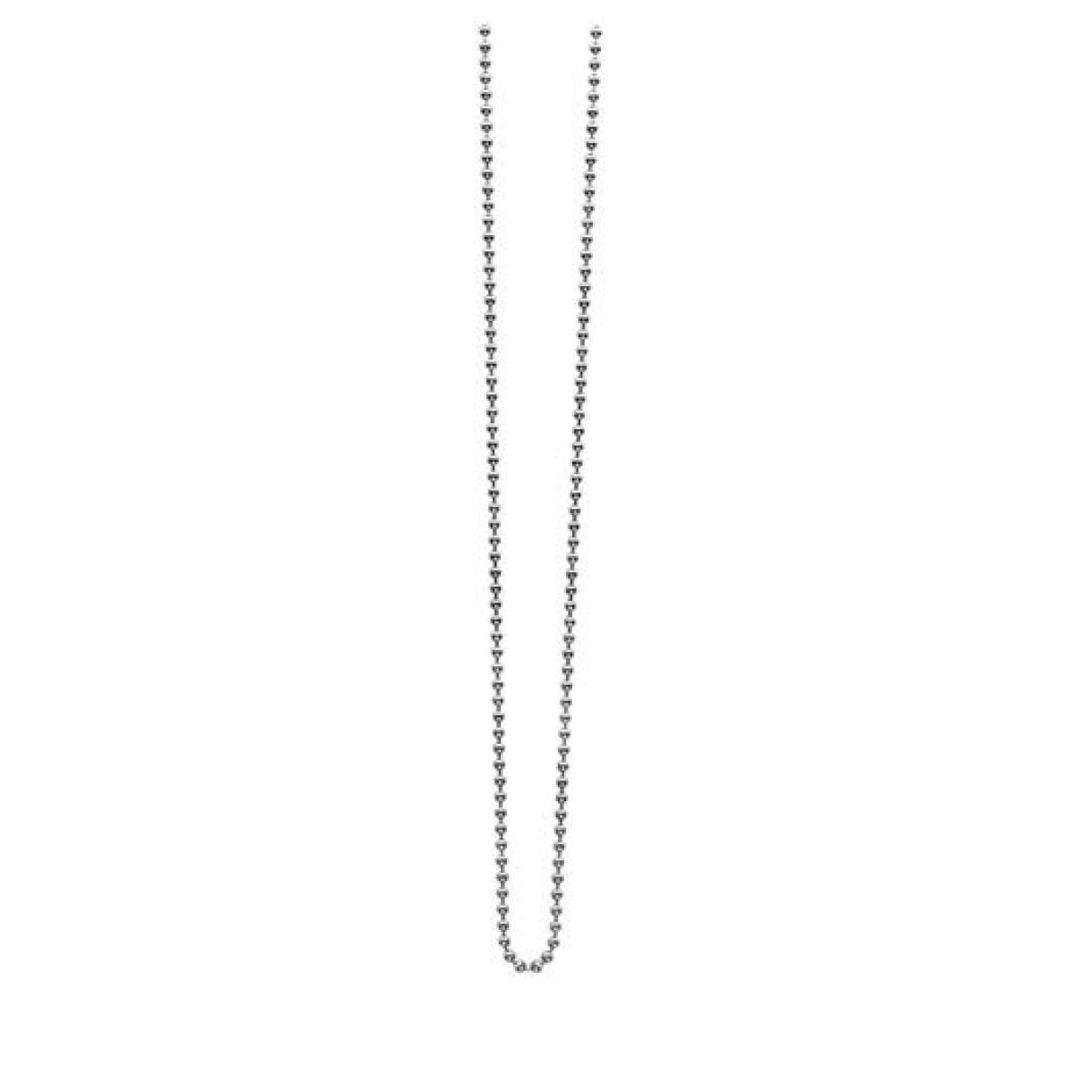 Zinzi ZI70BOL zilveren ketting met bolletjes schakels 2 mm breed - Lengte 70 cm