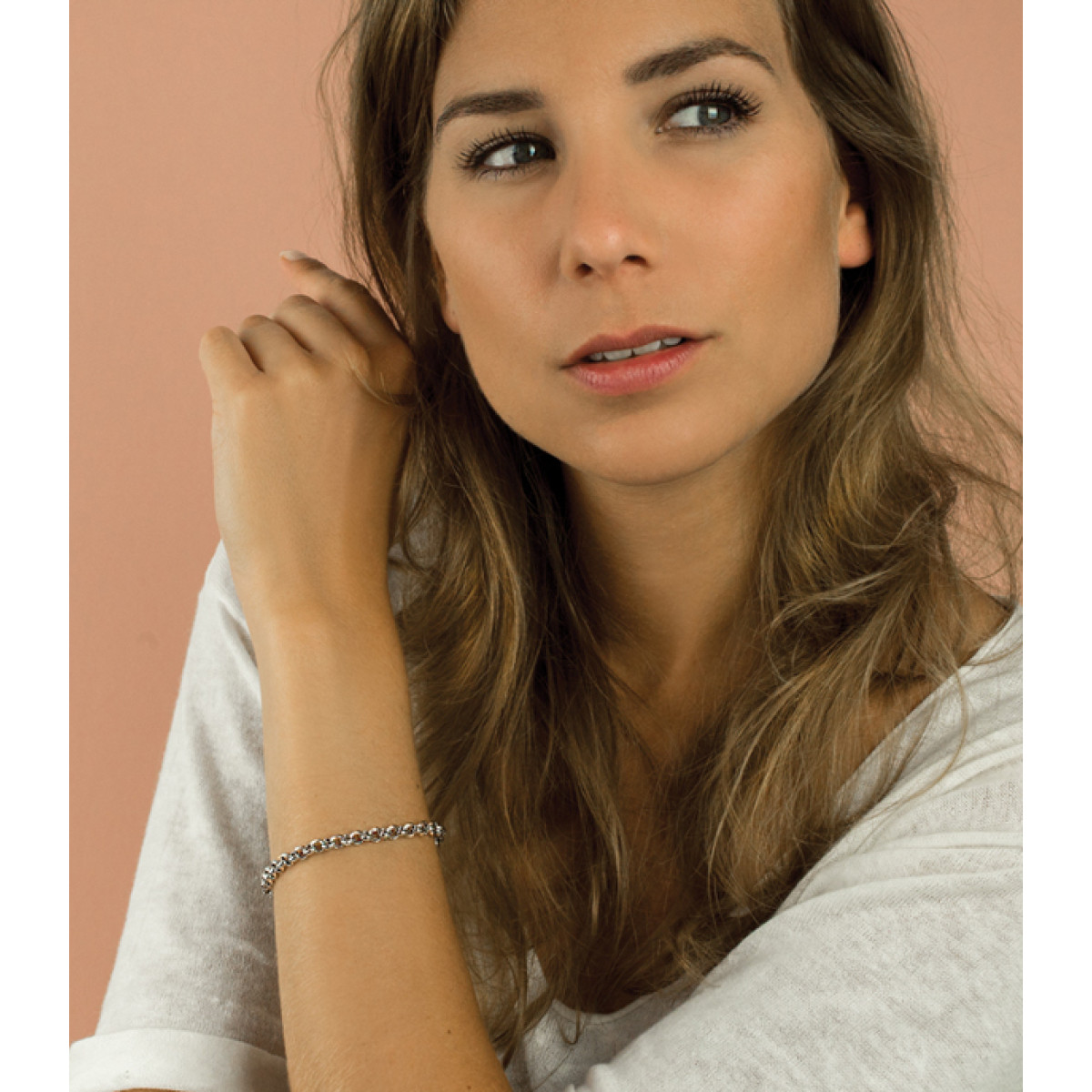 Zinzi ZIA1009 zilveren schakelarmband met jasseron schakels 5 mm breed - Lengte 19 cm