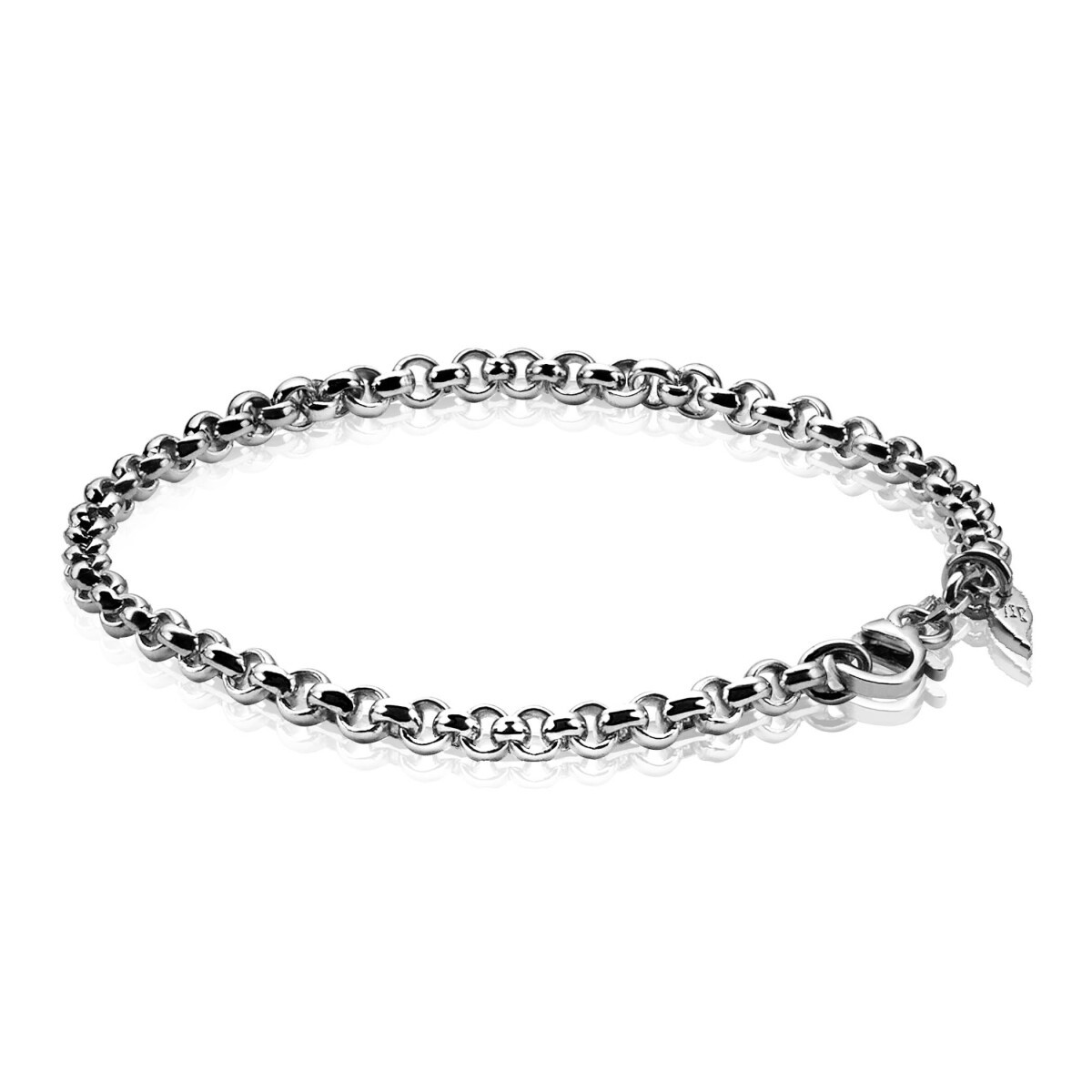 Zinzi ZIA1009 zilveren schakelarmband met jasseron schakels 5 mm breed - Lengte 19 cm