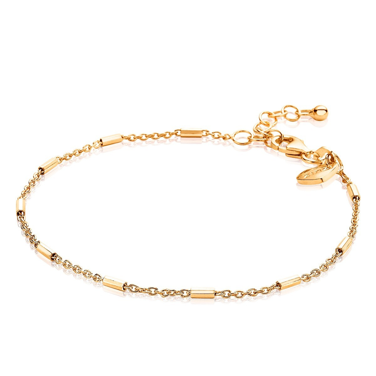 Zinzi ZIA1648G gold plated armband met staafjes 1.7 mm breed - Lengte 17-20 cm